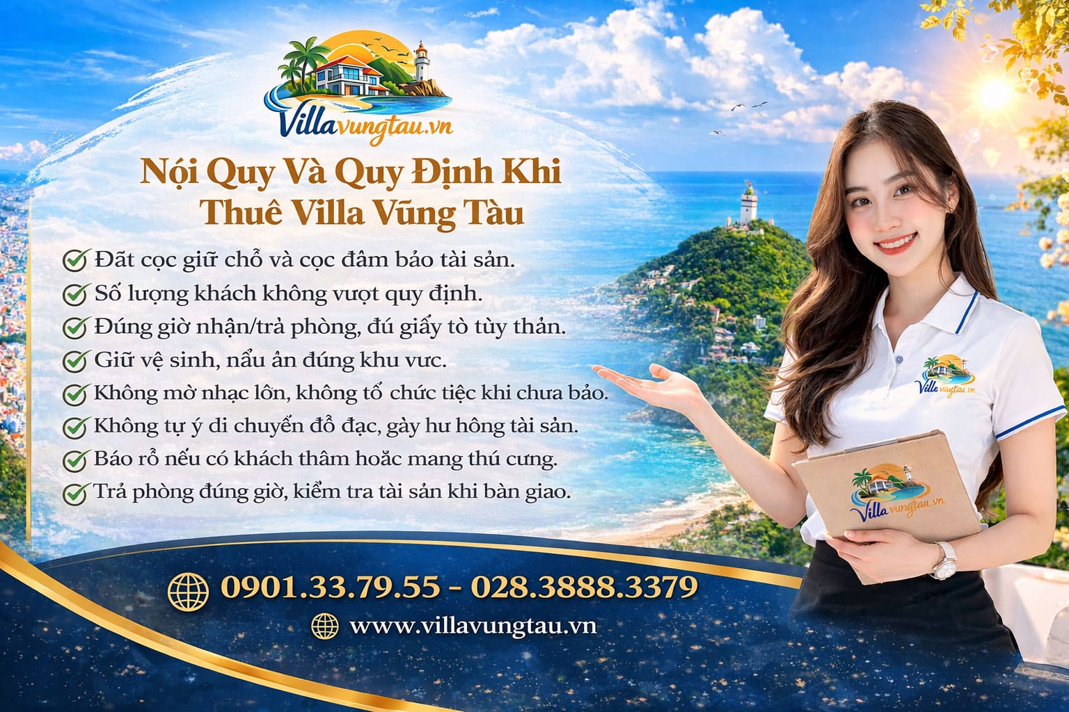 Nội quy và quy định khi thuê villa Vũng Tàu