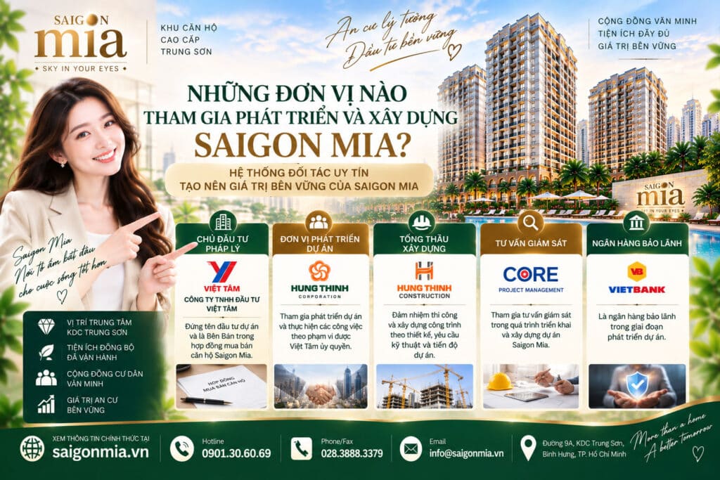 Những Đơn Vị Nào Tham Gia Phát Triển Và Xây Dựng Saigon Mia?